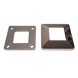 38mm Square - Base Plate W/Cover - Stainless Steel Products
